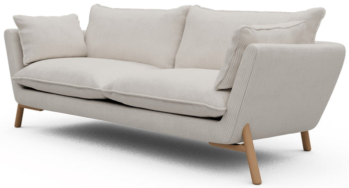 Kragelund Hasle 3-zits Bank Ivory Corduroy | Eiken