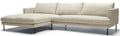 Sits Britt 3-Zits Bank + Chaiselongue Flax Natur