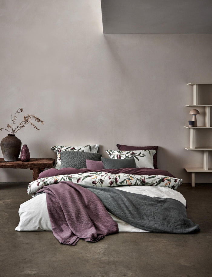 Washed Cotton Dekbedovertrek Peppercorn | 140 x 200|220 cm | Paars
