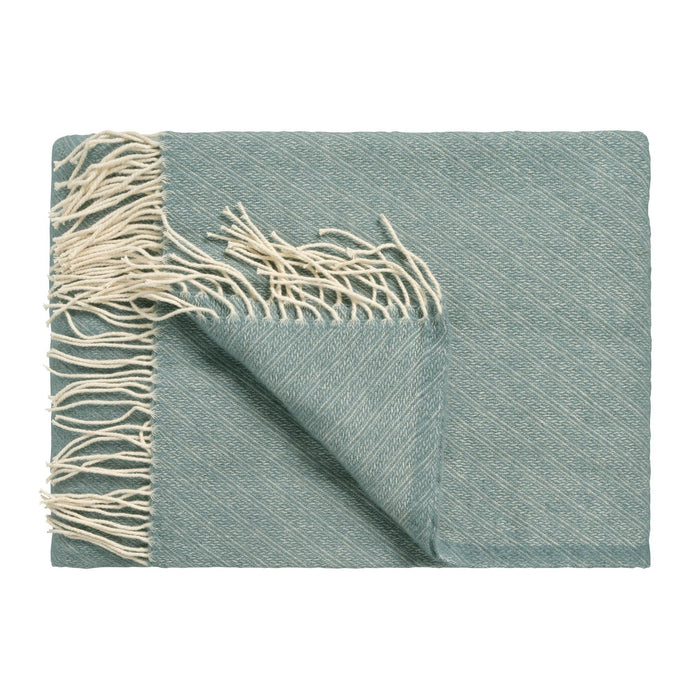 Home Benevento Plaid Pearl Blue | 130 x 220 cm | Blauw | Katoen | Wol