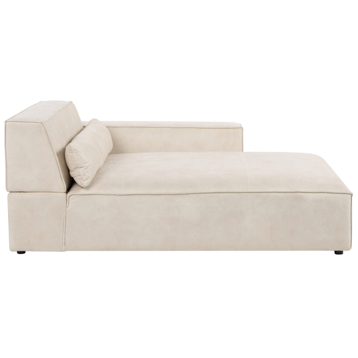 Beliani - HELLNAR - Hoekbank 3-zits - Beige - Linkszijdig - Fluweel