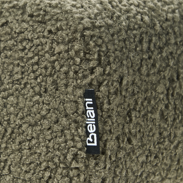 Beliani - TAMRE - Bankje - Groen|Donkerbruin - Bouclé