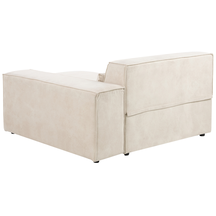 Beliani - HELLNAR - Hoekbank 3-zits - Beige - Linkszijdig - Fluweel