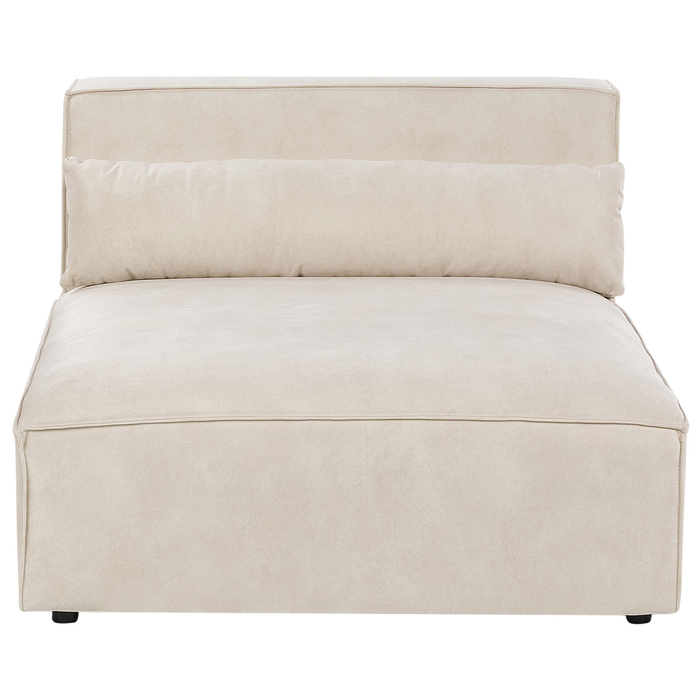 Beliani - HELLNAR - Hoekbank 3-zits - Beige - Linkszijdig - Fluweel