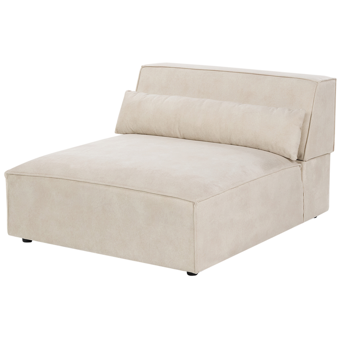 Beliani - HELLNAR - Hoekbank 3-zits - Beige - Linkszijdig - Fluweel