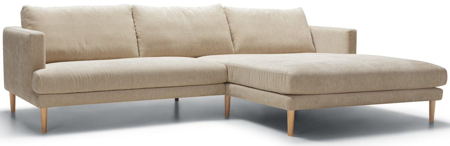 Sits Britt 2.5-Zits Bank + Chaiselongue Natur