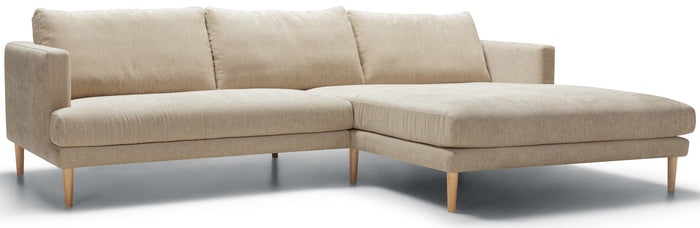 Sits Britt 2.5-Zits Bank + Chaiselongue Natur