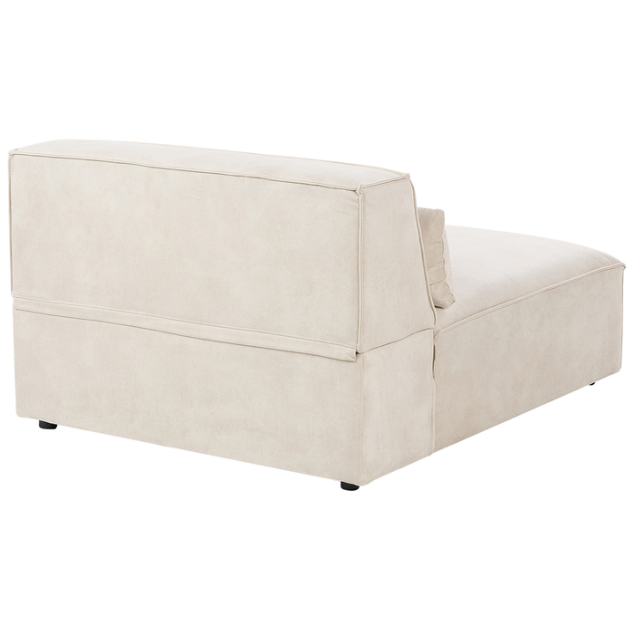 Beliani - HELLNAR - Hoekbank 3-zits - Beige - Linkszijdig - Fluweel