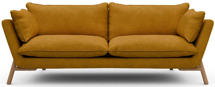 Kragelund Hasle 3-zits Bank Oker Bouclé | Eiken