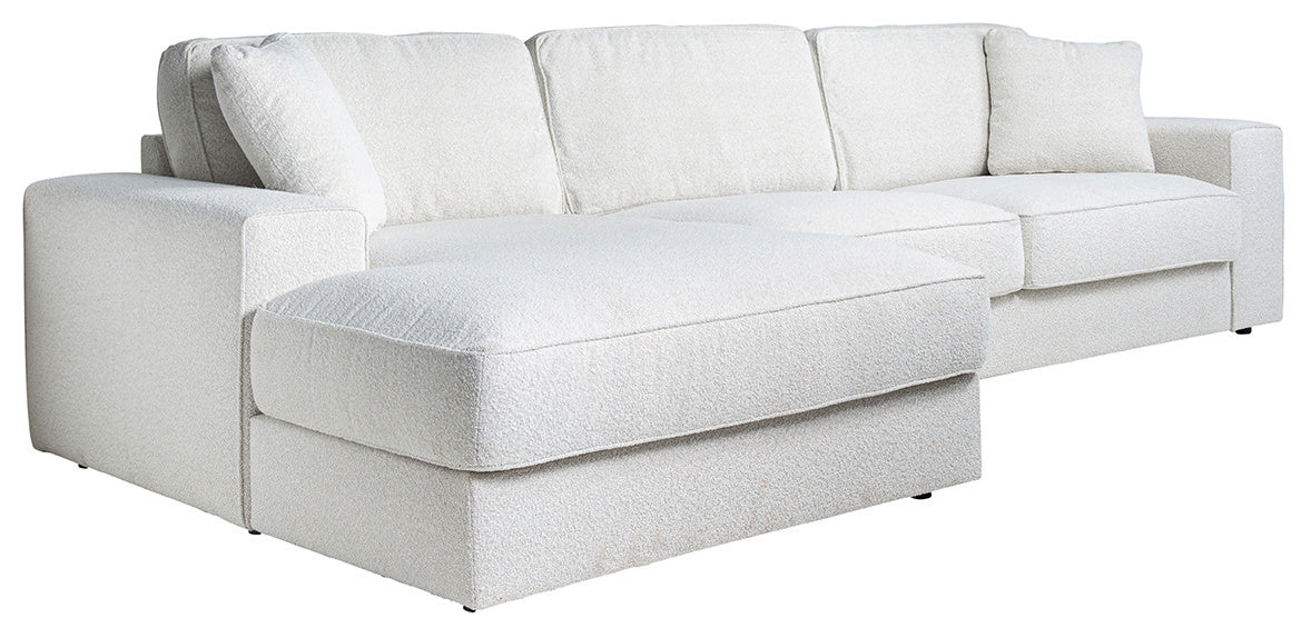 Richmond Interiors Santos 3 zits + Lounge Links Hoekbank Boucle Wit