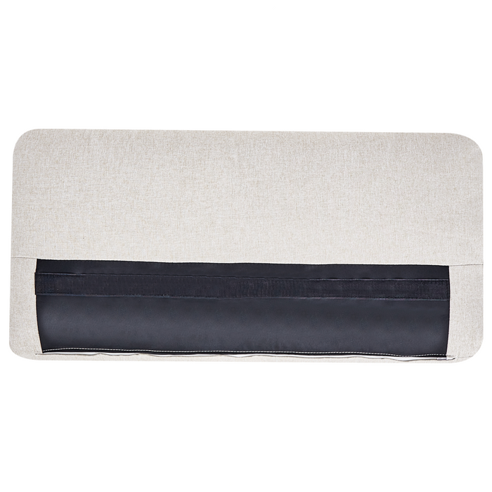 Beliani - VADSTENA - Driezitsbank - Lichtbeige - Polyester