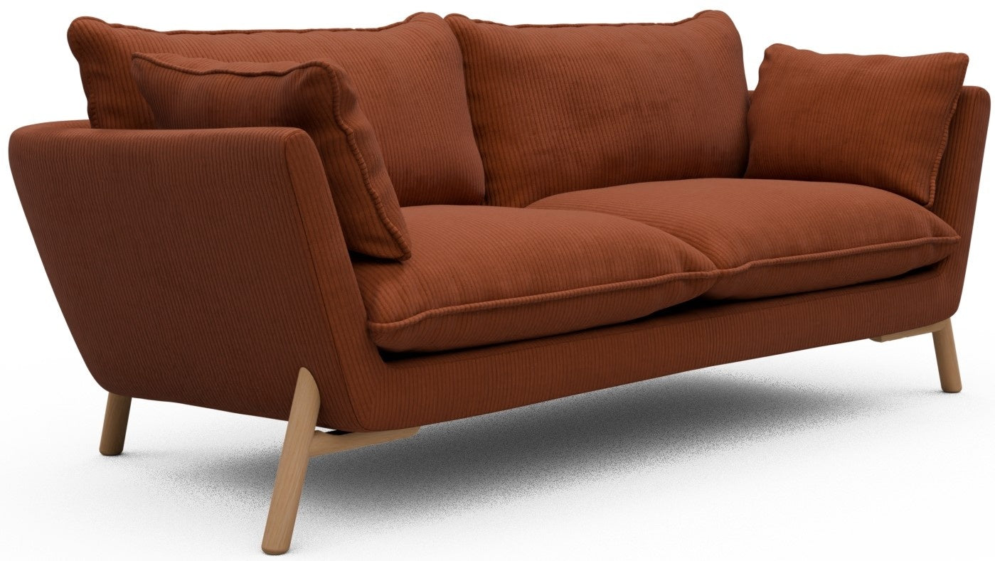 Kragelund Hasle 2-zits Bank Oranje Corduroy | Eiken