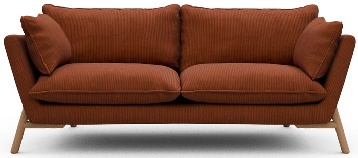 Kragelund Hasle 2-zits Bank Oranje Corduroy | Eiken
