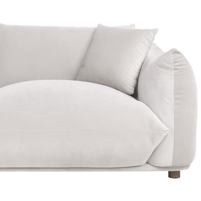 Beliani - LUVOS - Driezitsbank - Taupe - Fluweel