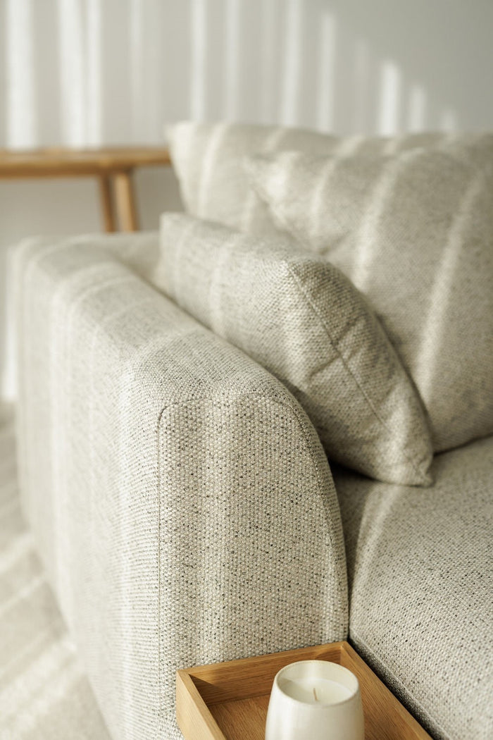 Sits Milou Natural 3-zits Hoekbank met Tray Links