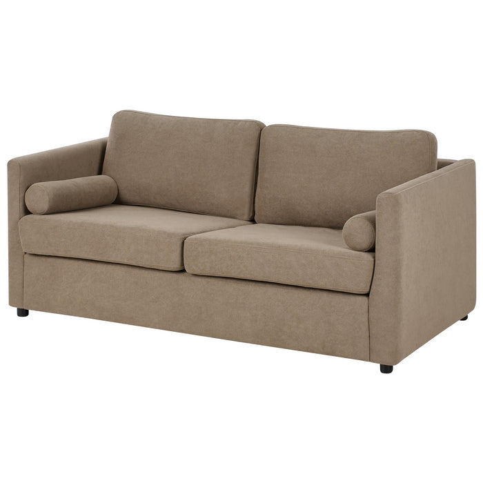 Beliani - INKOO - Slaapbank 2-zits - Bruin - Stof