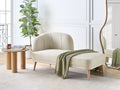 Beliani-TANLAY-Chaise longue-Lichtbeige-Linkszijdig-Polyester