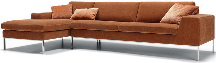 Sits Justus 3-Zits Bank + Chaise Longue Rechts|Links Oranje