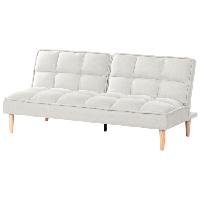 Beliani - SILJAN - Slaapbank 3-zits - Gebroken wit - Polyester