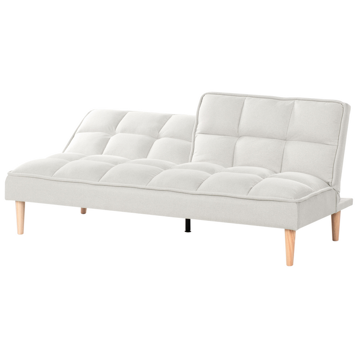 Beliani - SILJAN - Slaapbank 3-zits - Gebroken wit - Polyester