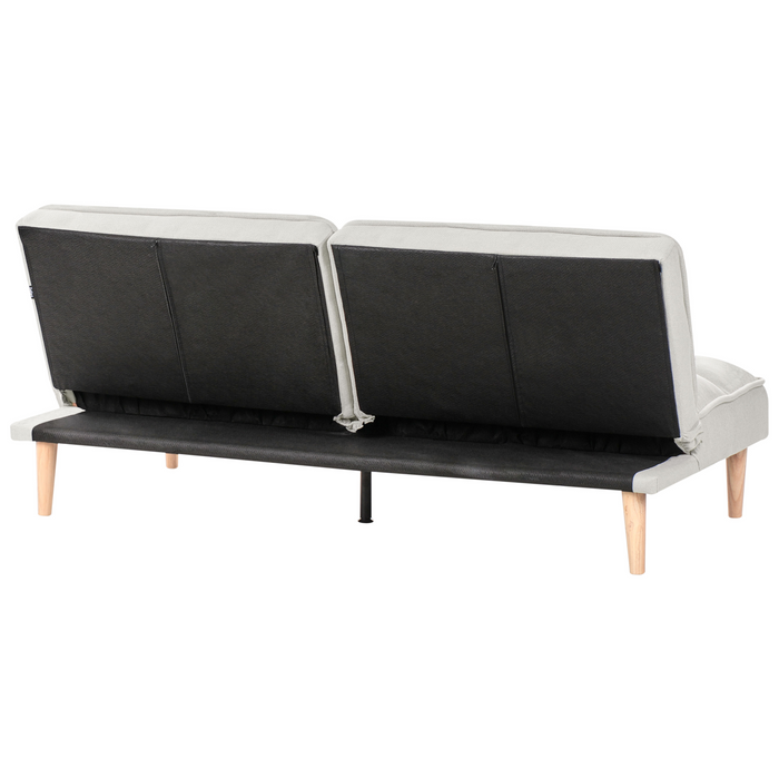 Beliani - SILJAN - Slaapbank 3-zits - Gebroken wit - Polyester