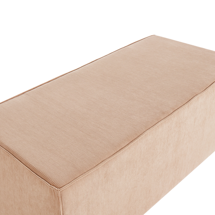 Beliani - VINITA - Poef - Beige - Corduroy