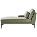 Beliani - EWRON - Chaise longue - Olijfgroen - Rechtszijdig - Stof