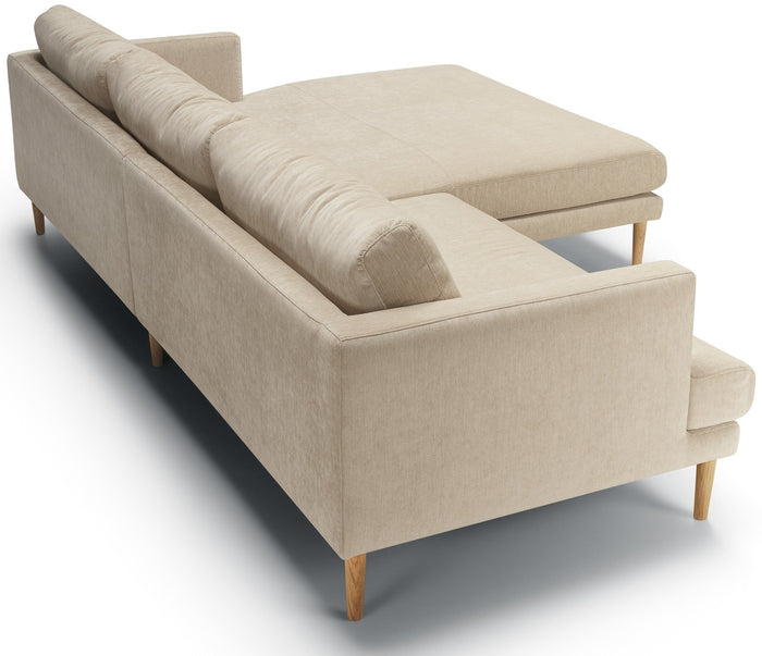 Sits Britt 3-Zits Bank + Chaiselongue Natur