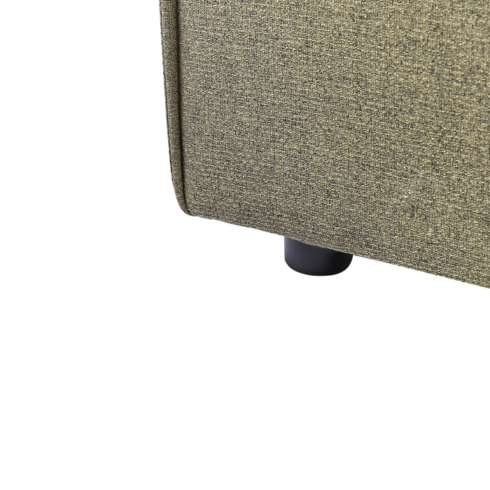 Beliani - LINARDS - Tweepersoonsbed - Olijfgroen - 160 x 200 cm - Stof