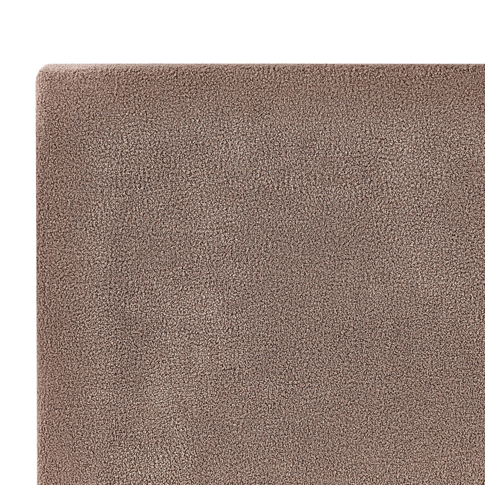 Beliani - ALBI - Tweepersoonsbed - Bruin - 160 x 200 cm - Bouclé