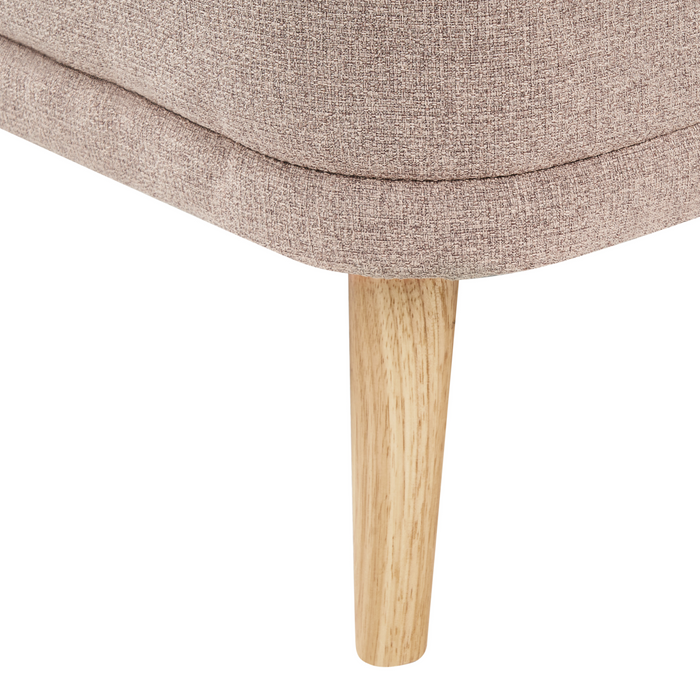 Beliani - TANLAY - Chaise longue - Lichtbruin - Polyester