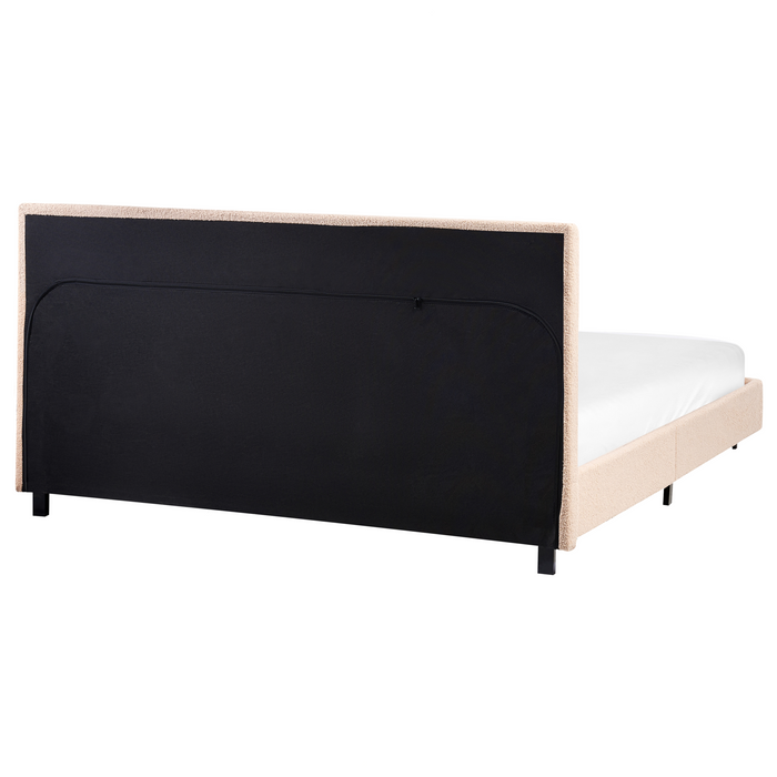 Beliani - ALBI - Tweepersoonsbed - Grijs - 160 x 200 cm - Polyester