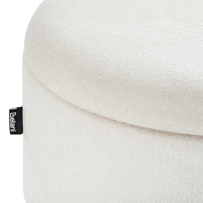 Beliani-OKLAHOMA-Bankje met opbergruimte-Gebroken wit-Polyester