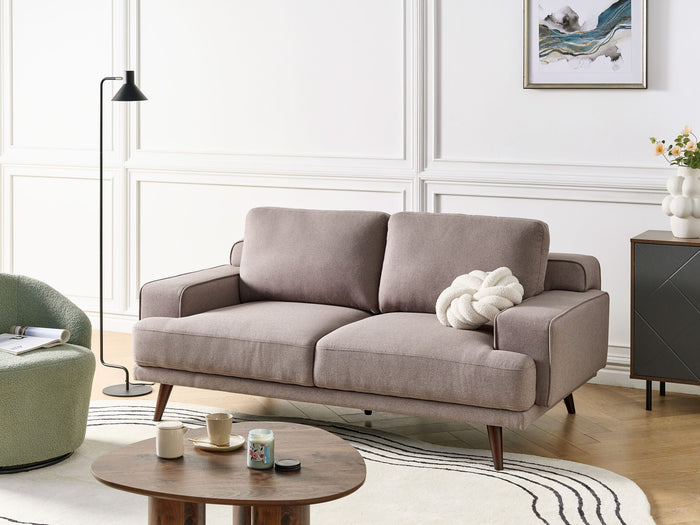 Beliani - DALUM - Tweezitsbank - Bruin - Polyester