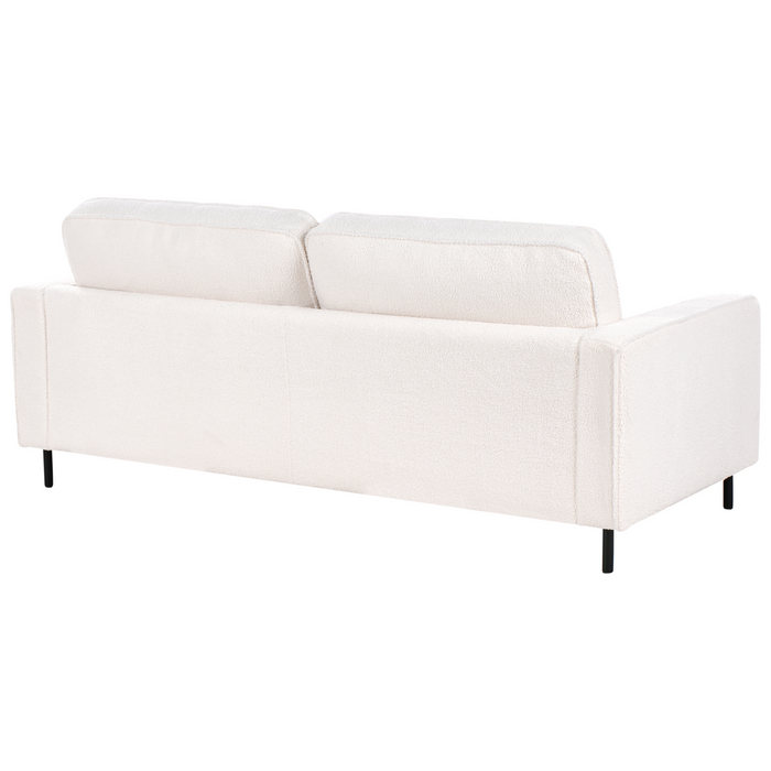 Beliani - SAVALEN - Driezitsbank - Wit - Bouclé