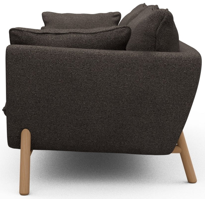 Kragelund Hasle 2-zits Bank Taupe Bouclé | Eiken