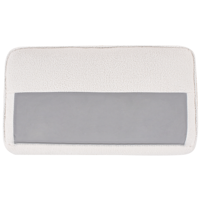 Beliani - SAVALEN - Driezitsbank - Wit - Bouclé