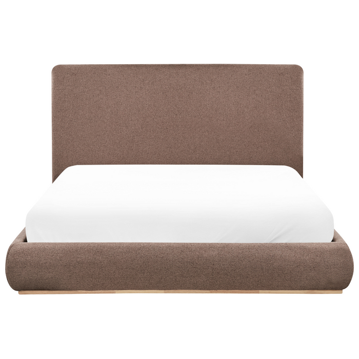 Beliani-CAMPAGNE-Bed met opbergruimte-Bruin-160 x 200 cm-Polyester