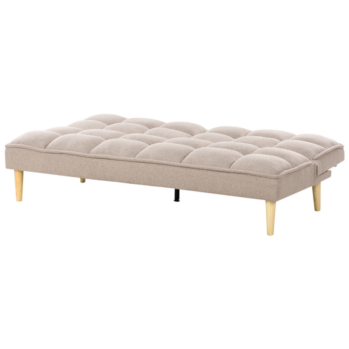 Beliani - SILJAN - Slaapbank 3-zits - Lichtbruin - Polyester