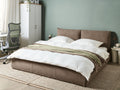 Beliani - VINAY - Tweepersoonsbed - Taupe - 180 x 200 cm - Bouclé