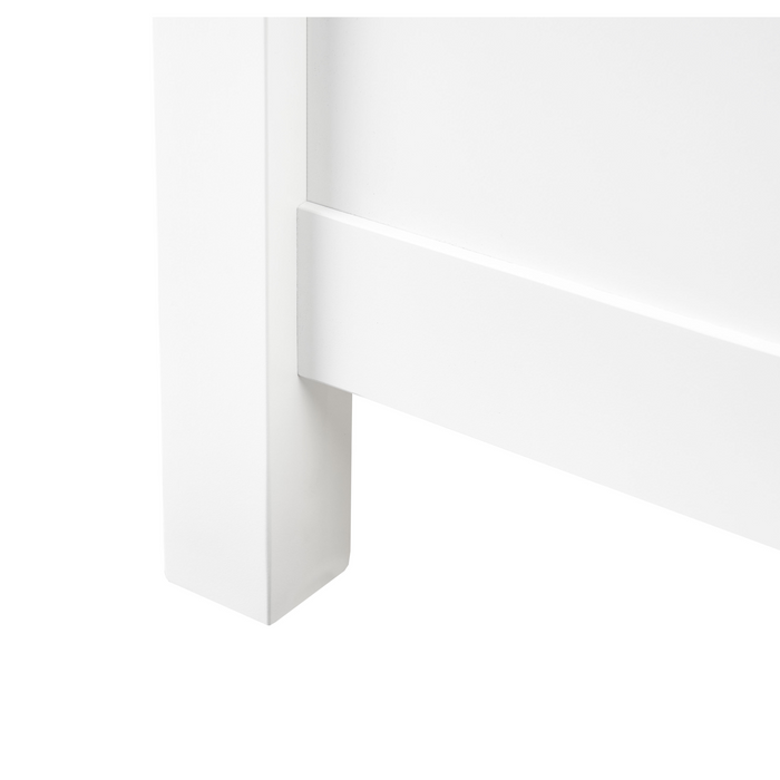 Beliani-CHAMPAGNAT-Tweepersoonsbed-Wit-140 x 200 cm-Rubberhout