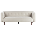 Beliani - BYSKE - Driezitsbank - Lichtbeige - Polyester
