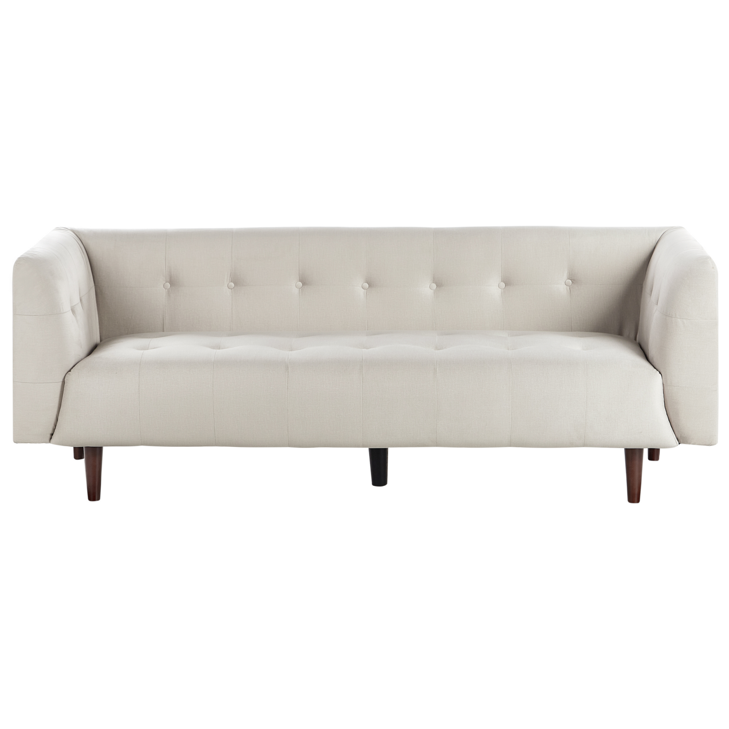 Beliani - BYSKE - Driezitsbank - Lichtbeige - Polyester