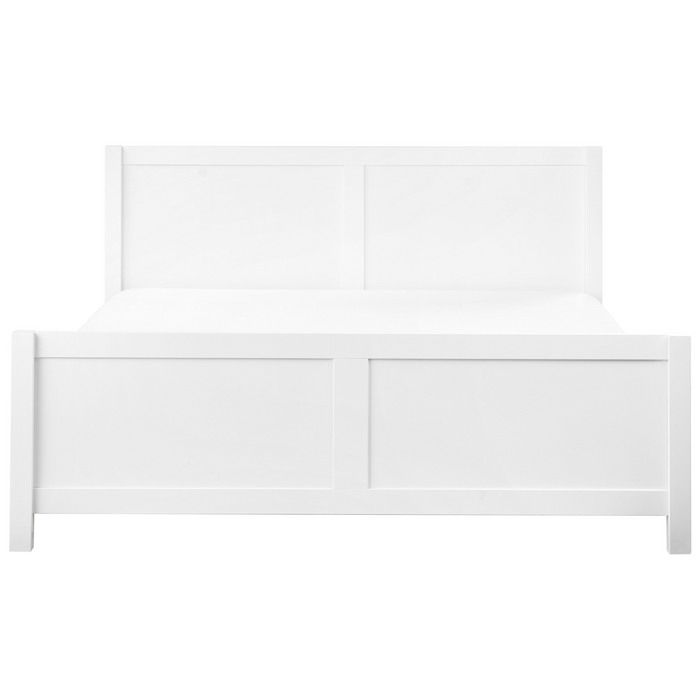 Beliani-CHAMPAGNAT-Tweepersoonsbed-Wit-180 x 200 cm-Rubberhout