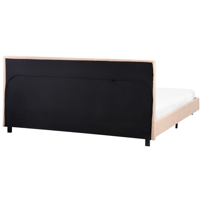 Beliani - ALBI - Tweepersoonsbed - Beige - 180 x 200 cm - Bouclé
