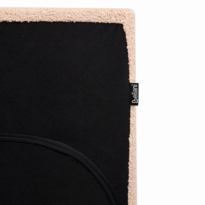 Beliani - ALBI - Tweepersoonsbed - Beige - 180 x 200 cm - Bouclé