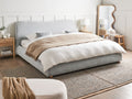 Beliani-BLAGNAC-Bed met opbergruimte-Lichtgrijs-180 x 200 cm-Stof