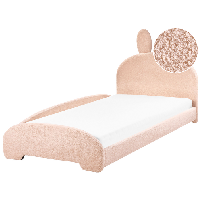 Beliani - PERROS - Kinderbed - Beige - 90 x 200 cm - Bouclé