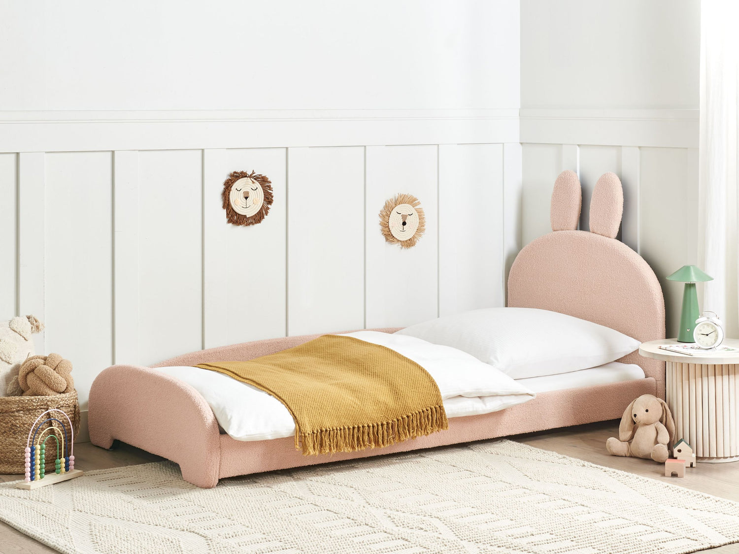 Beliani - PERROS - Kinderbed - Beige - 90 x 200 cm - Bouclé
