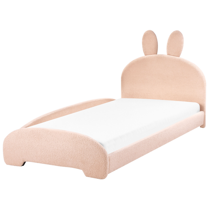 Beliani - PERROS - Kinderbed - Beige - 90 x 200 cm - Bouclé